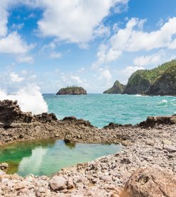 Backpacking to Epic Tidal Pools in Dominica | Big Crashing Waves!